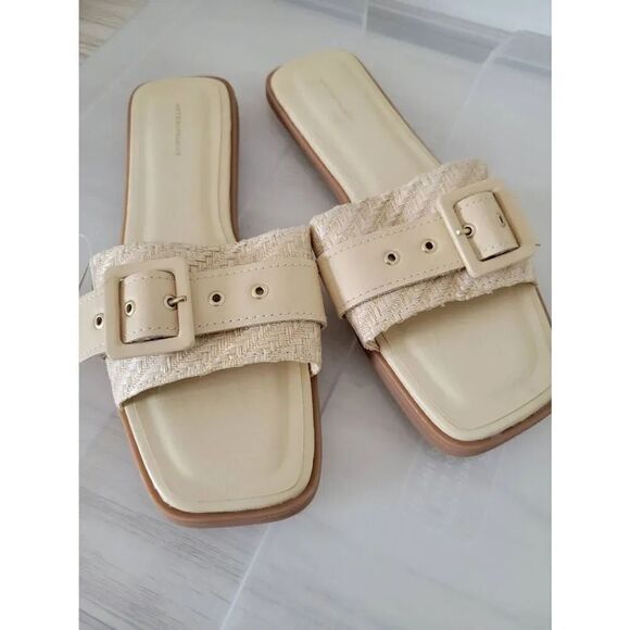 By Anthropologie Buckle Slide Sandals 40, US 9~9.5 NWT - Picture 7 of 7